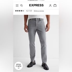 Men’s Express Slim/Skinny Jeans- Crystal Gray, size:30x30